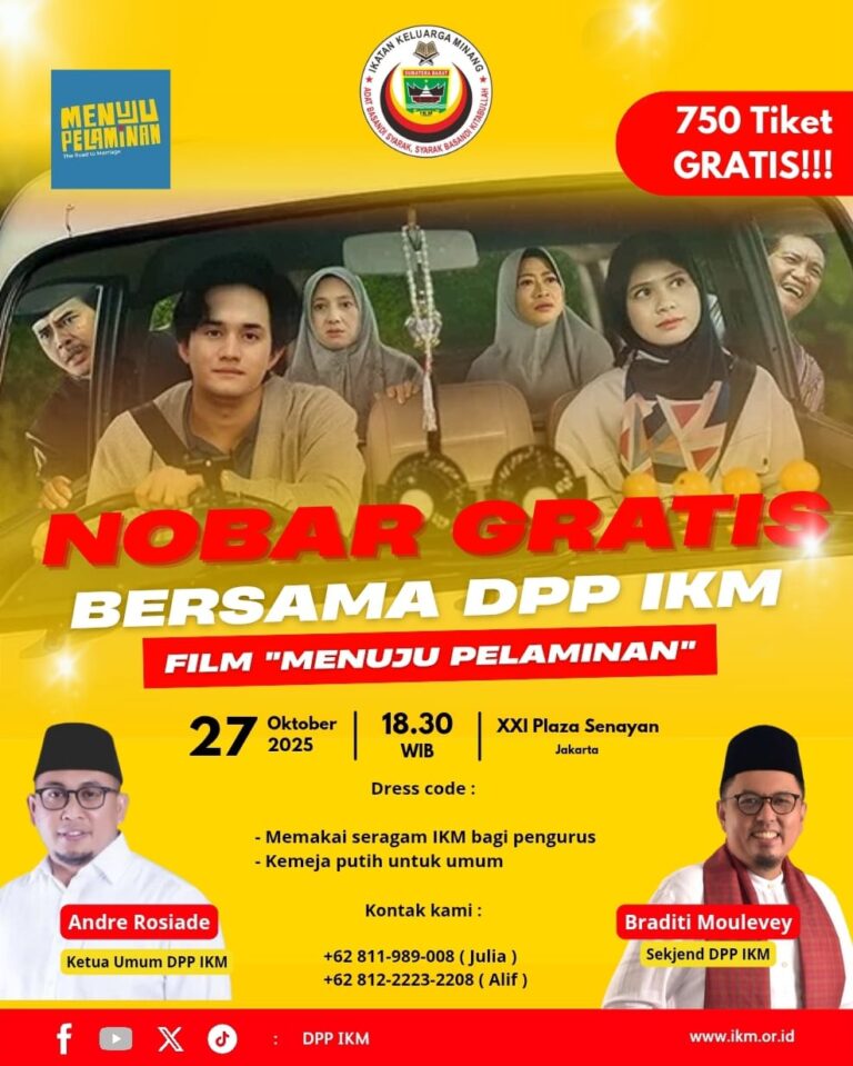 DPP IKM Gelar Nobar Gratis Film “Menuju Pelaminan” di Plaza Senayan
